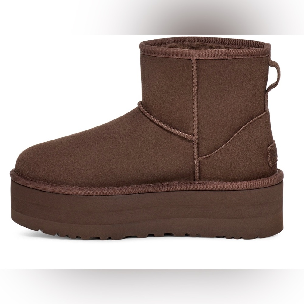 NEW W/Box UGG CLASSIC MINI PLATFORM BURNT CEDAR DISCONTINUED GIRLS WOMENS SIZE 7